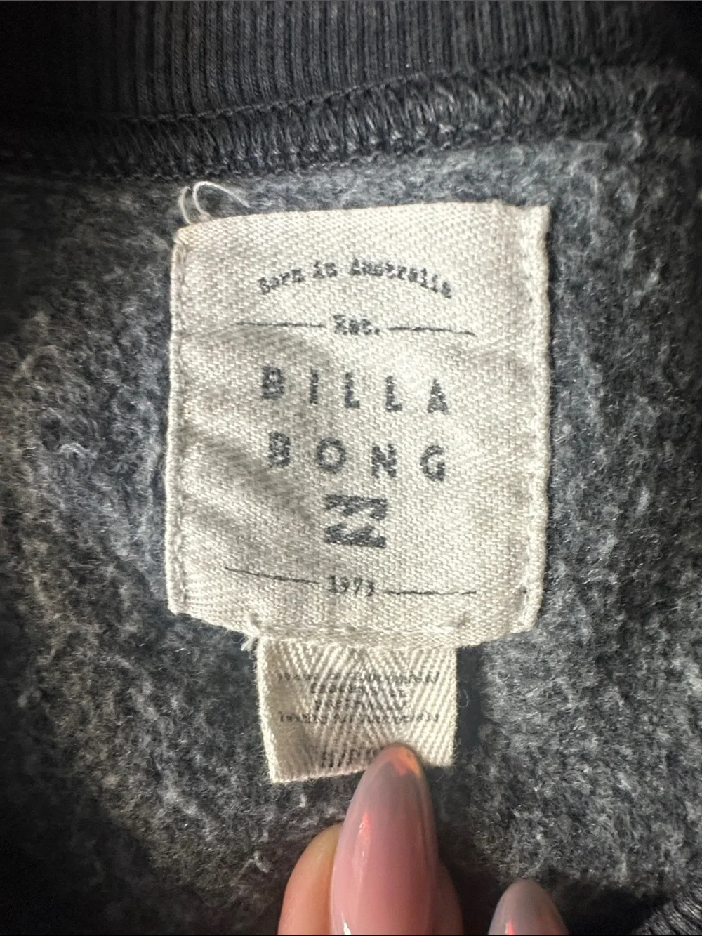 Billabong Kids Black Mineral-Wash Crewneck Sweatshirt with Retro Sun Graphic